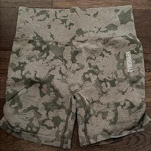 Gymshark Olive Camo Workout Shorts